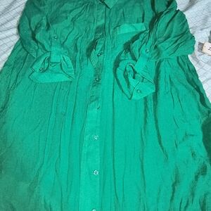 Emerald Green Button Down Shirt